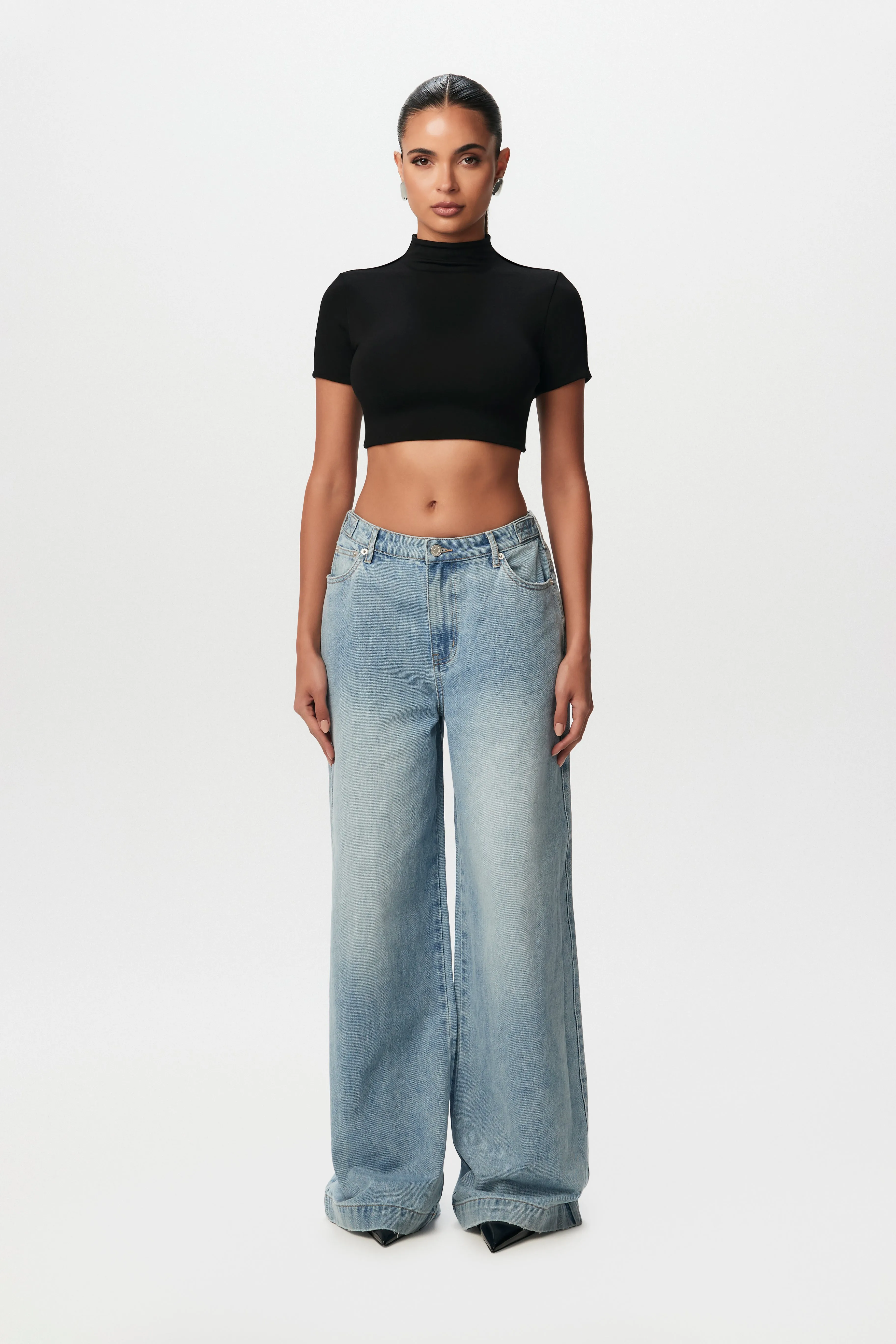 Palazzo Wide Leg Jeans sold by Naked Wardrobe product image thumbnail 2