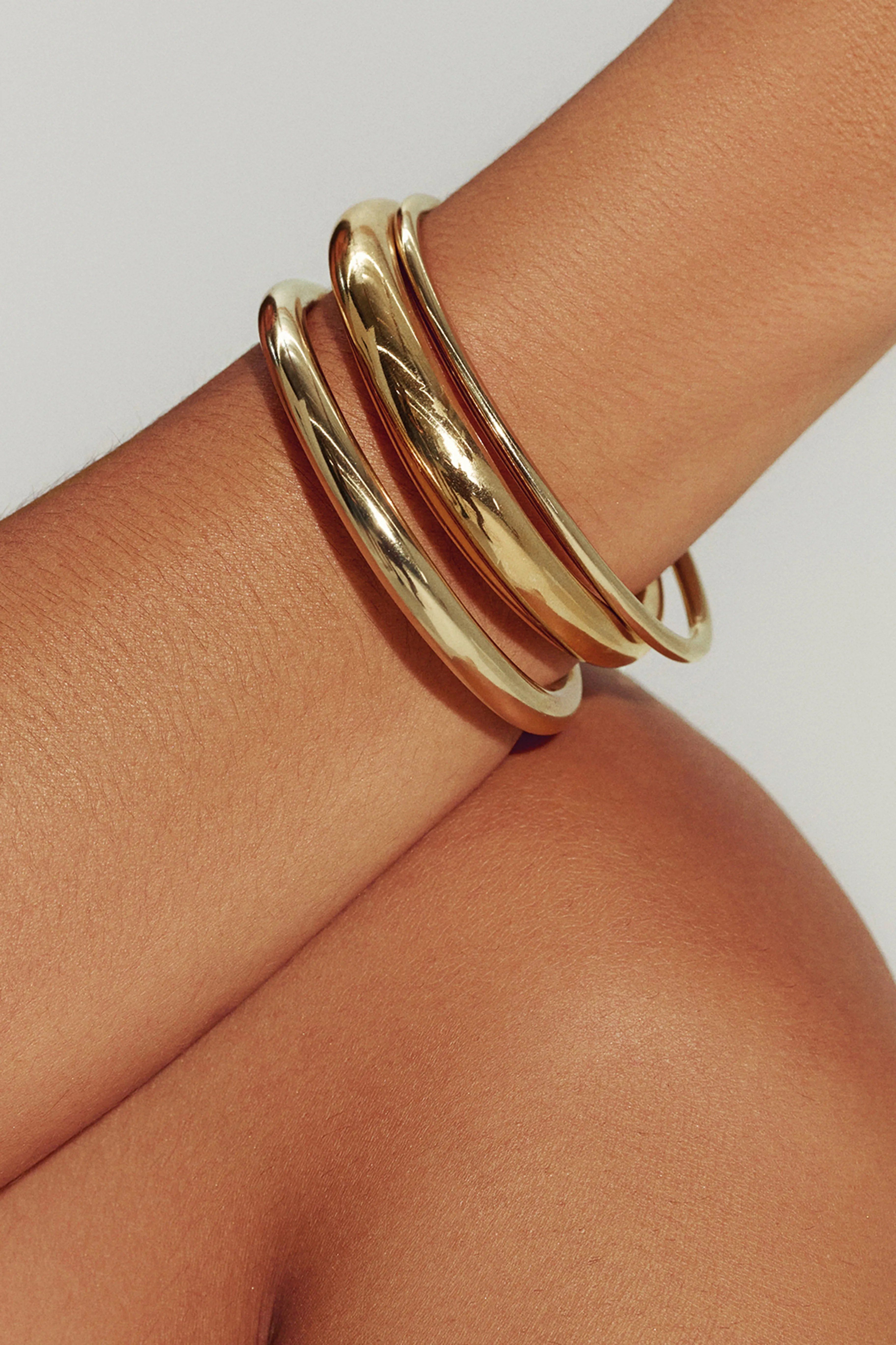 Gold Medium Cuff Bracelet sold by Naked Wardrobe product image thumbnail 3