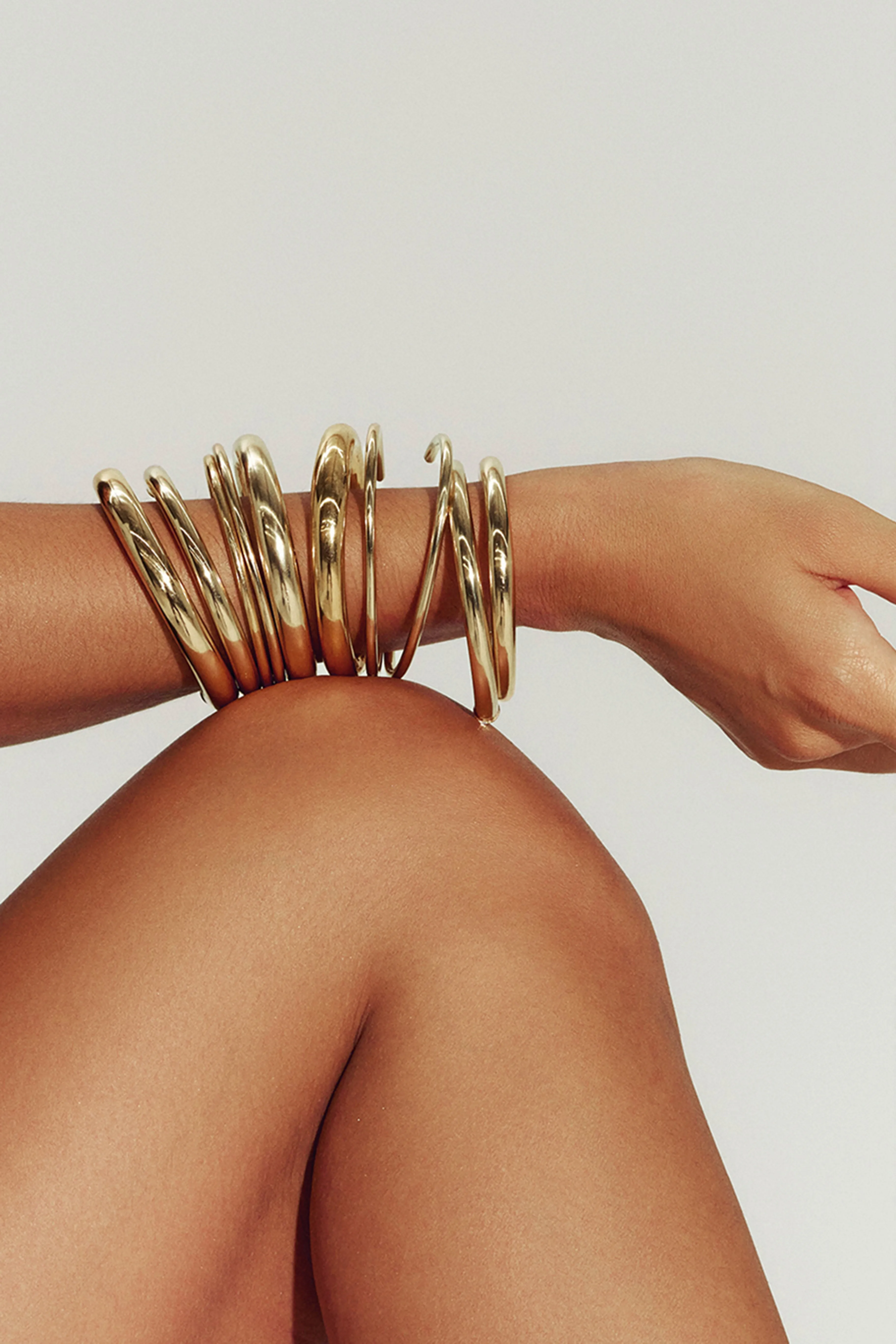Gold Medium Cuff Bracelet sold by Naked Wardrobe product image thumbnail 2