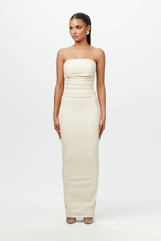 Croc Zip Up Maxi Skirt sold by Naked Wardrobe