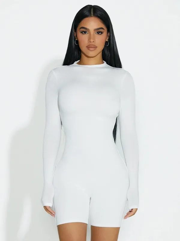 NW Mock Neck Sculpt Romper sold by Naked Wardrobe