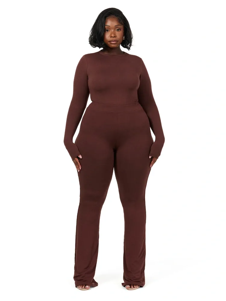 NW High Waist Bootcut Pants Curve sold by Naked Wardrobe