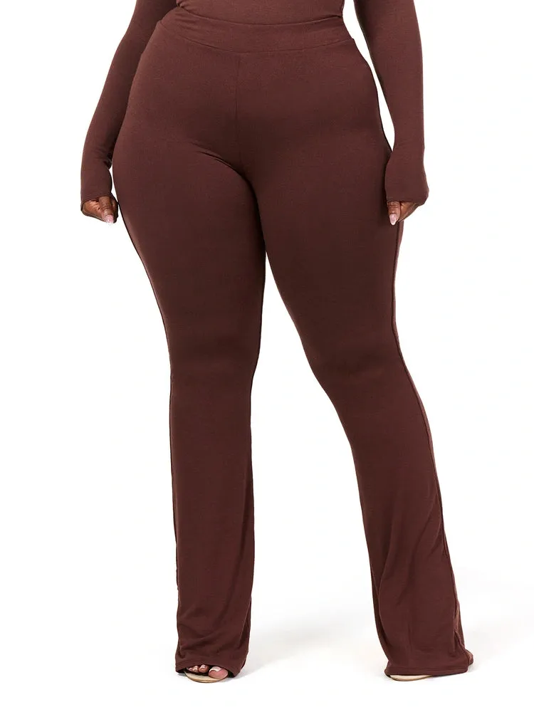 NW High Waist Bootcut Pants Curve sold by Naked Wardrobe product image thumbnail 3