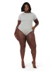 NW Short Sleeve Bodysuit Curve sold by Naked Wardrobe