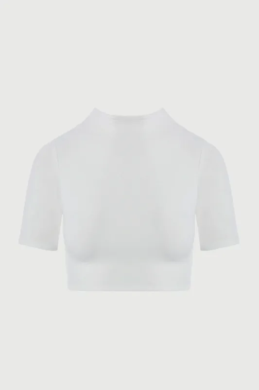 NW Short Sleeve Crop Top sold by Naked Wardrobe