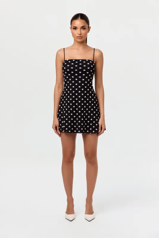 Polka Dot A-Line Mini Dress sold by Naked Wardrobe