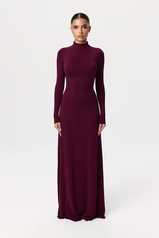 NW Mock Neck Long Sleeve Maxi Dress sold by Naked Wardrobe