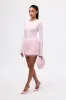 Faux Feather Mini Skirt sold by Naked Wardrobe