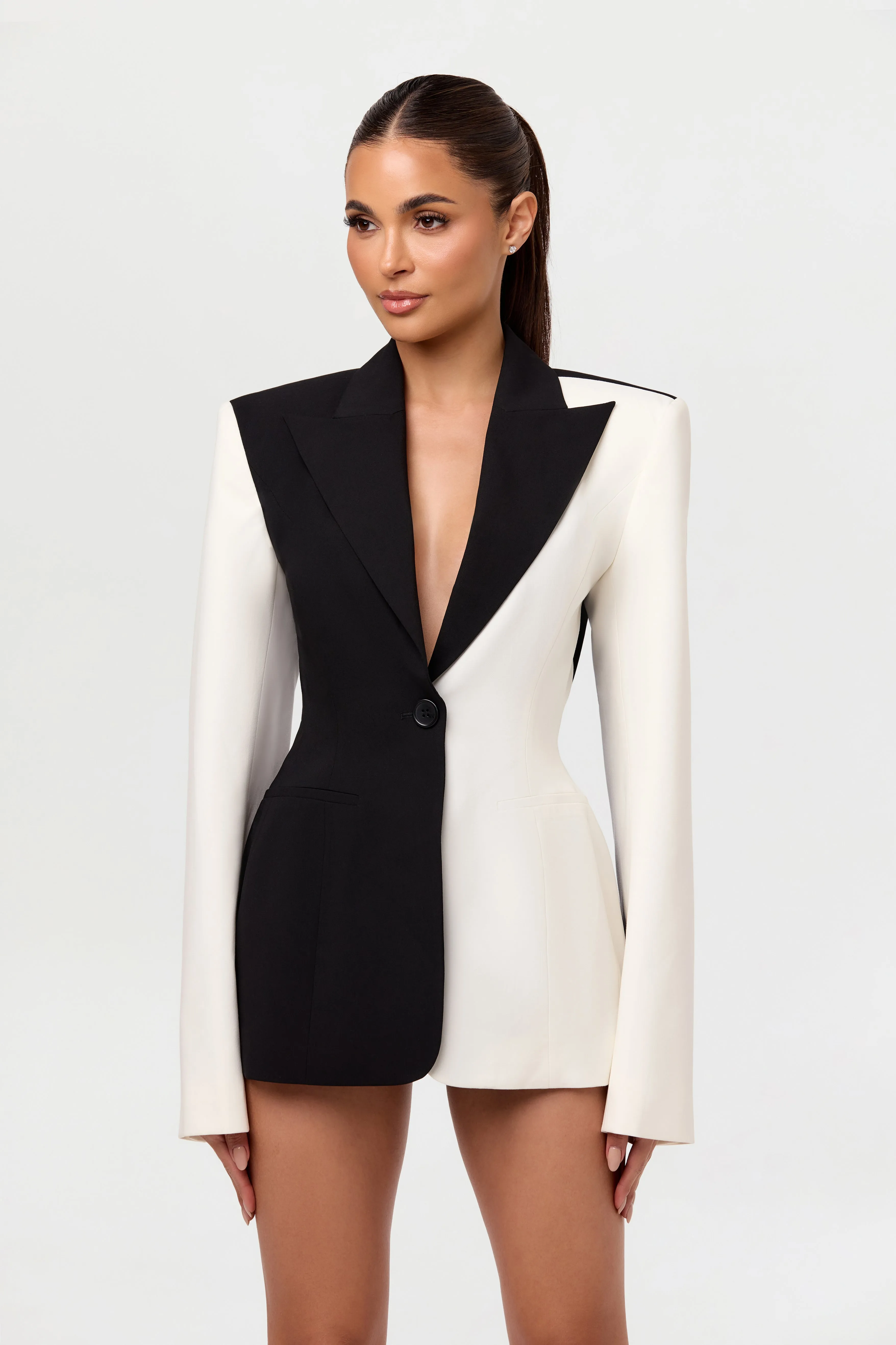 Two-Tone Suited Blazer sold by Naked Wardrobe product image thumbnail 2