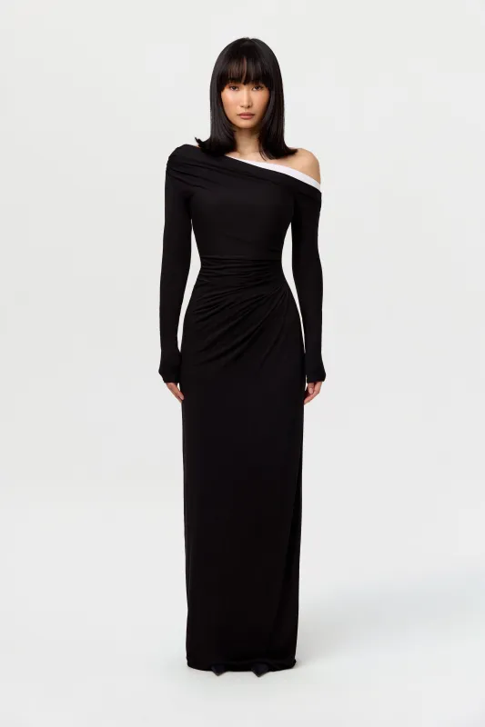 Smooth One-Shoulder Maxi Dress sold by Naked Wardrobe