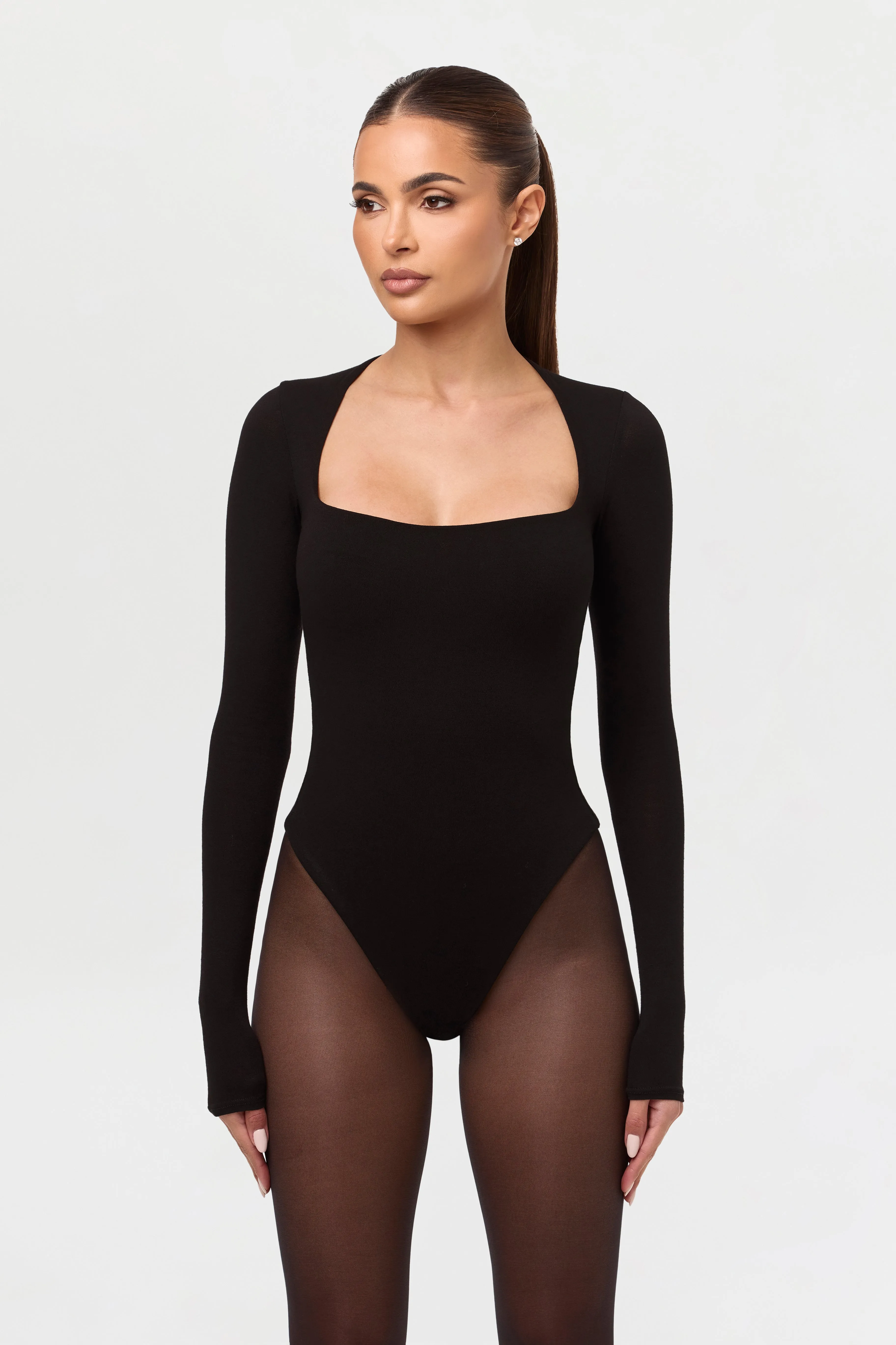 NW Square Neck Sculpt Bodysuit sold by Naked Wardrobe product image thumbnail 3