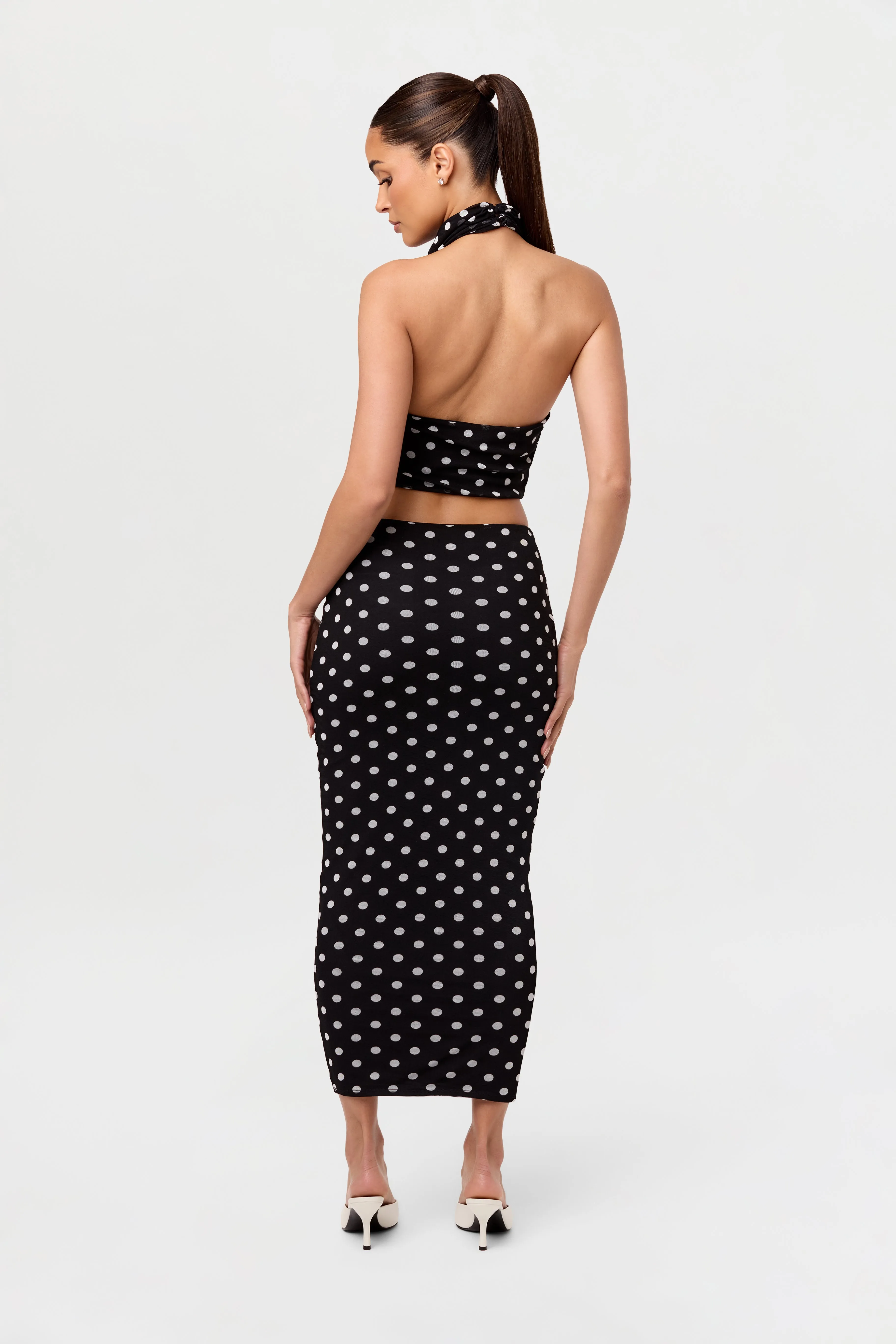 Polka Dot Midi Skirt sold by Naked Wardrobe product image thumbnail 3