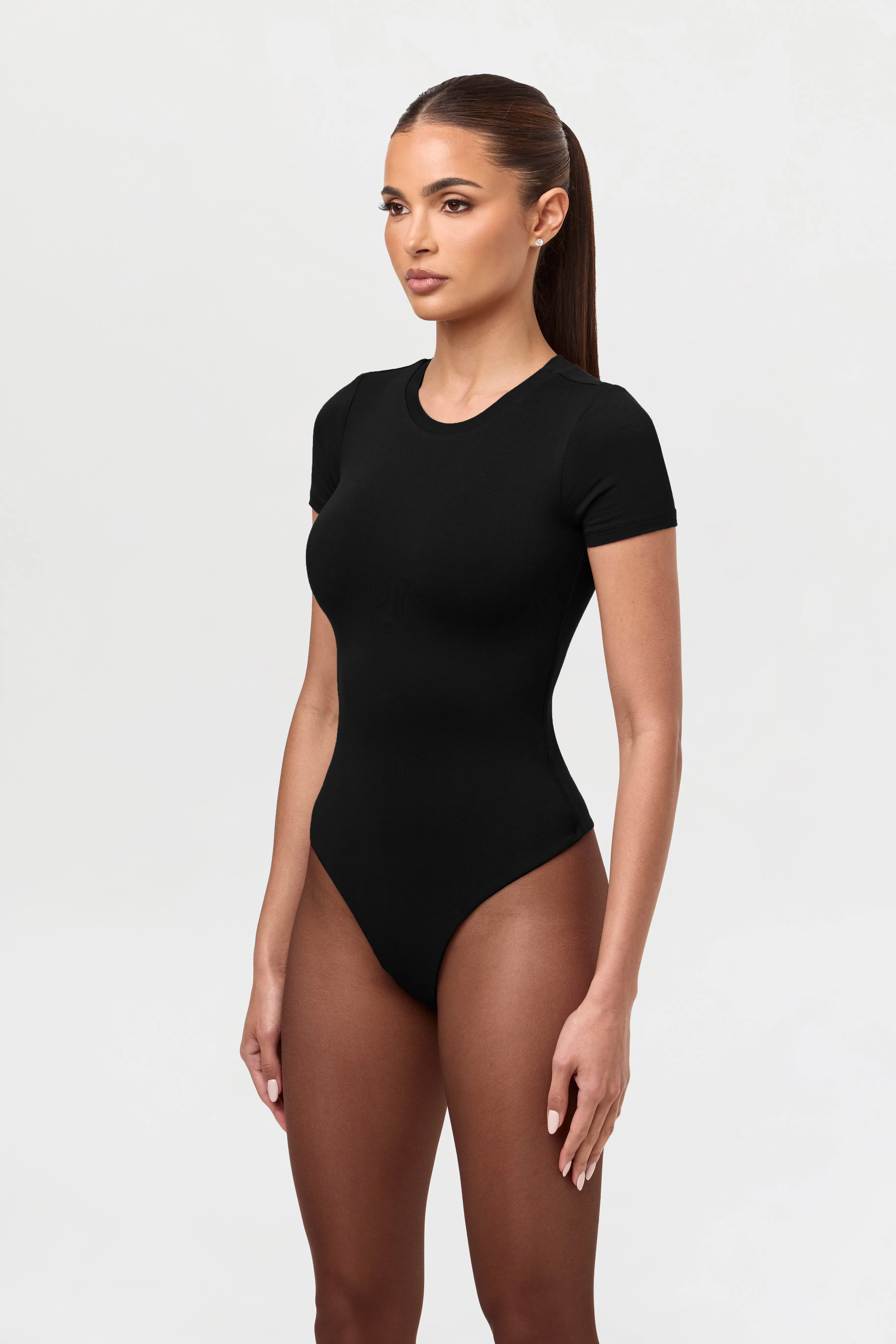 Smooth Crewneck Tee Bodysuit sold by Naked Wardrobe product image thumbnail 2
