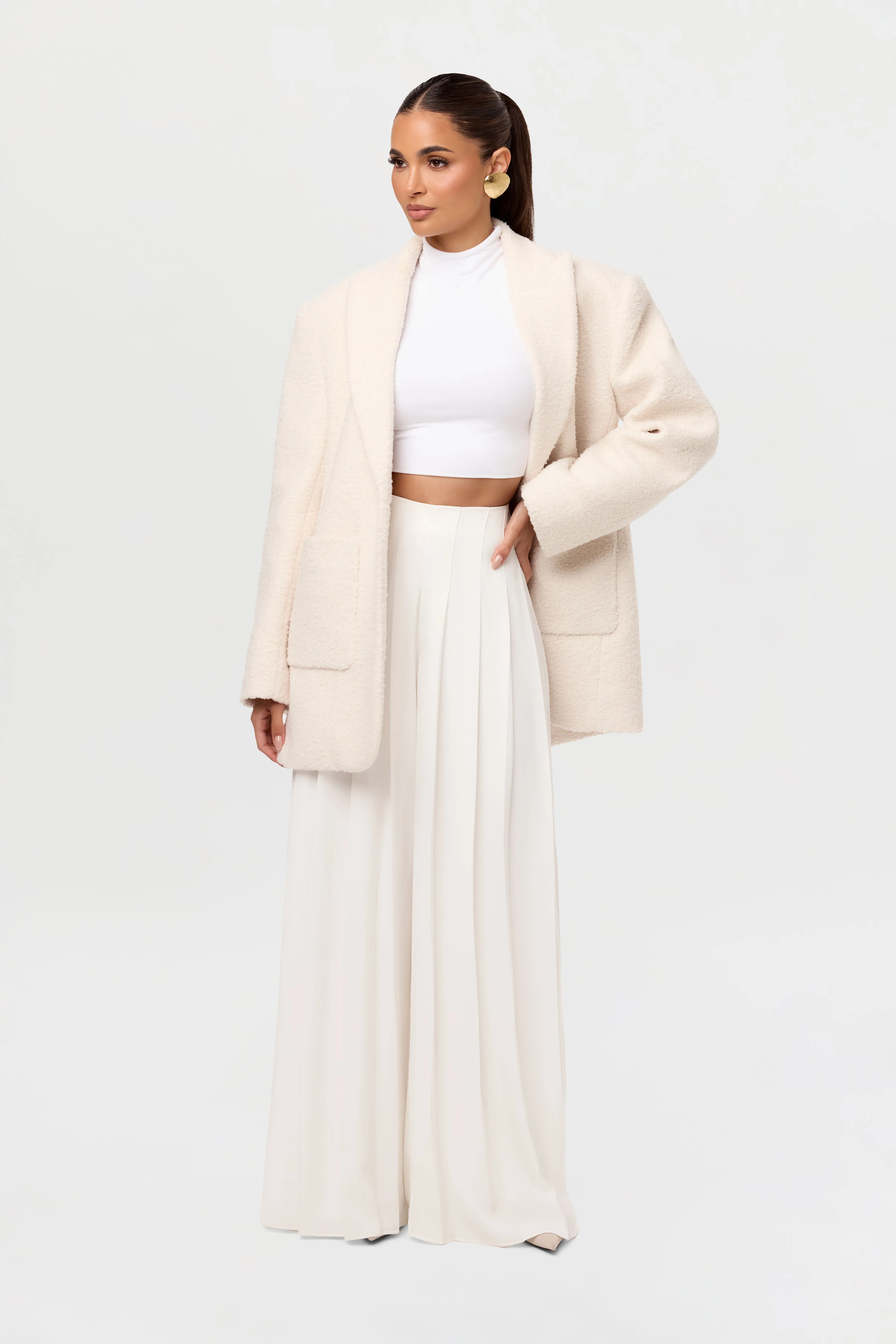 Smooth Mock Neck Crop Top sold by Naked Wardrobe product image thumbnail 3