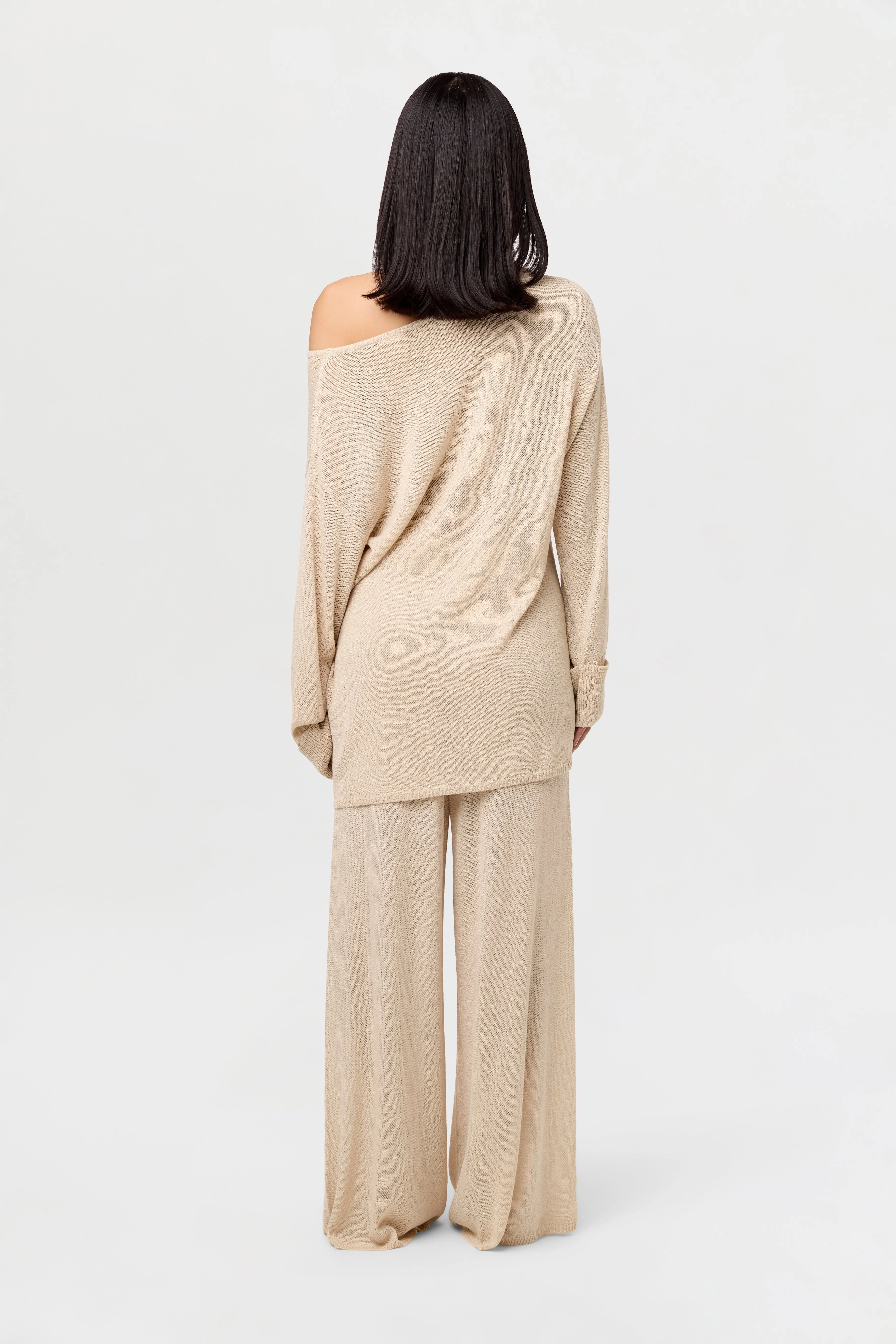 Knit V-Neck Off-Shoulder Tunic Top sold by Naked Wardrobe product image thumbnail 5