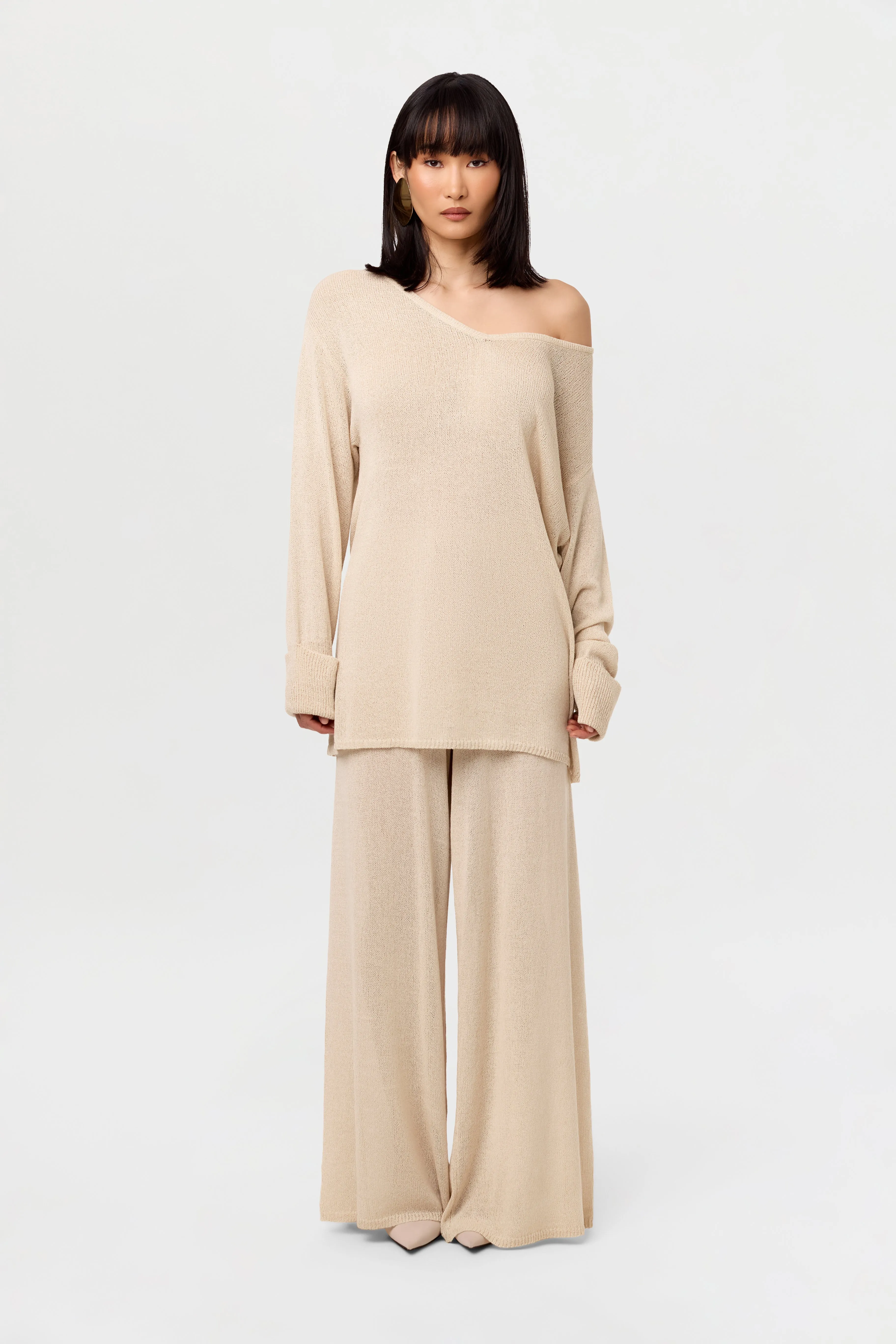 Knit Wide Leg Pants sold by Naked Wardrobe