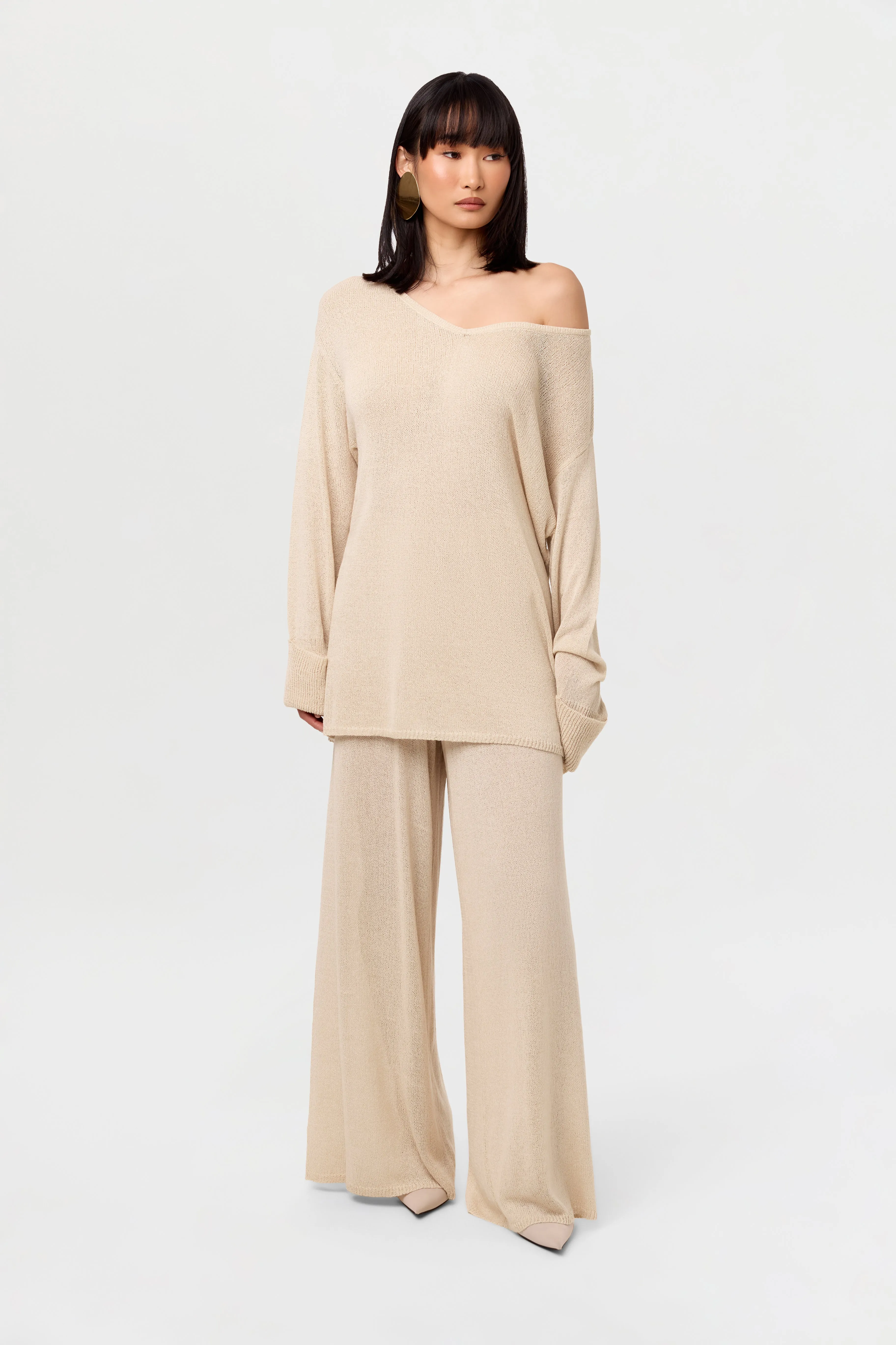 Knit Wide Leg Pants sold by Naked Wardrobe product image thumbnail 3