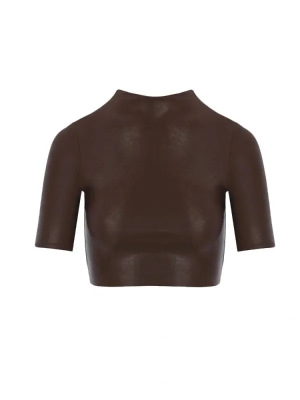 Drip Short Sleeve Crop Top sold by Naked Wardrobe