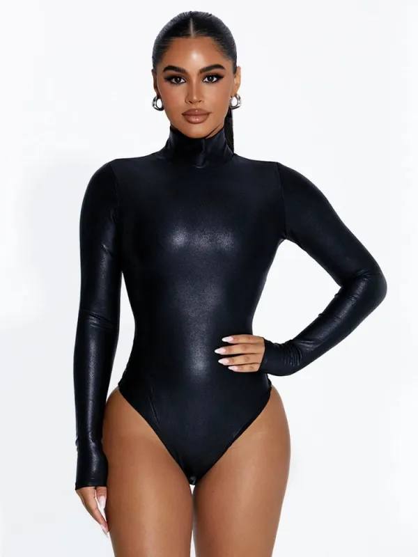 Drip Turtleneck Bodysuit sold by Naked Wardrobe