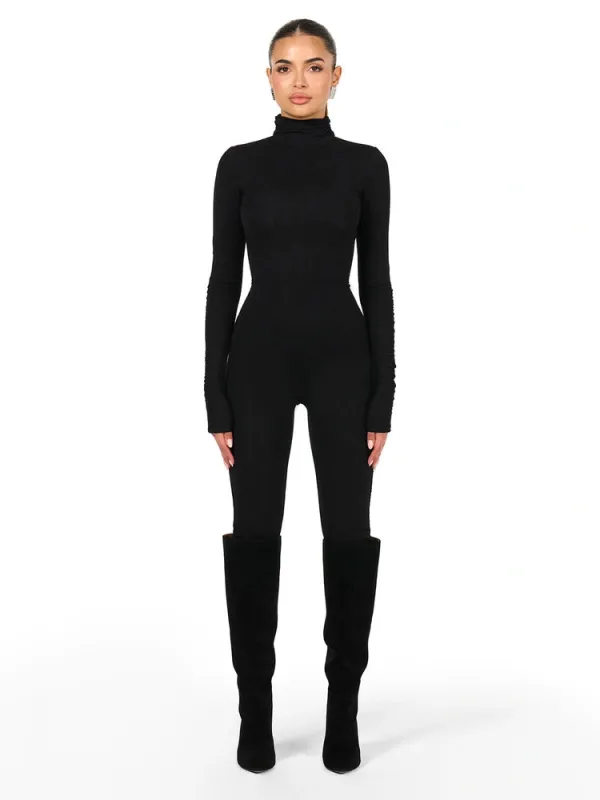 Butter Turtleneck Jumpsuit sold by Naked Wardrobe