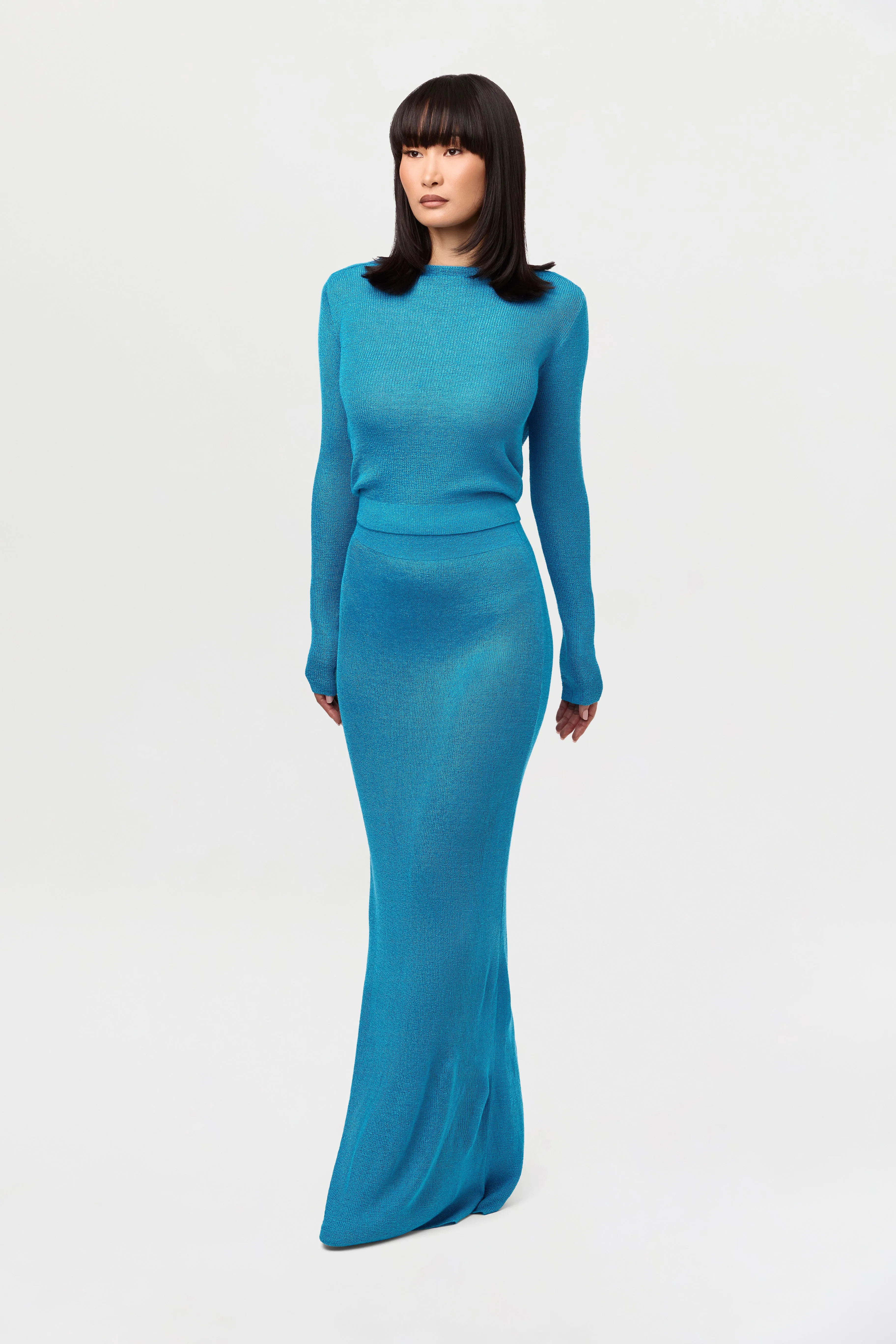 Knit Open Back Drape Top sold by Naked Wardrobe product image thumbnail 4