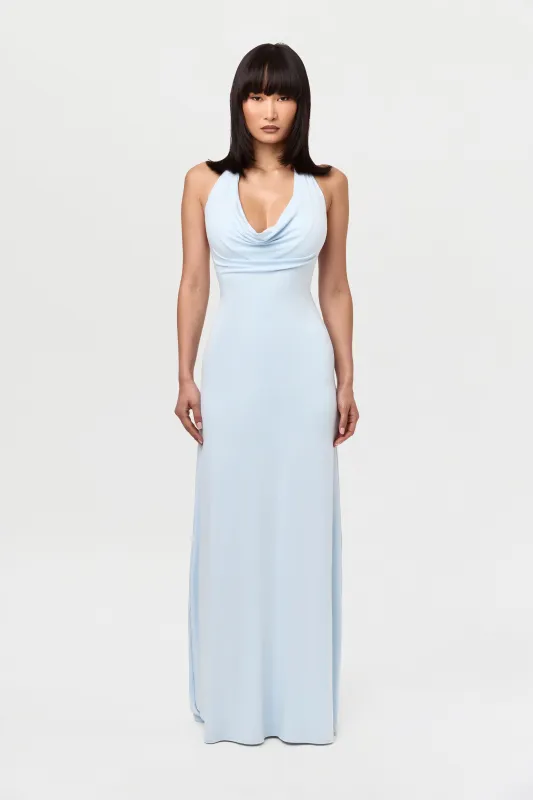 Smooth Halter Cowl Maxi Dress sold by Naked Wardrobe