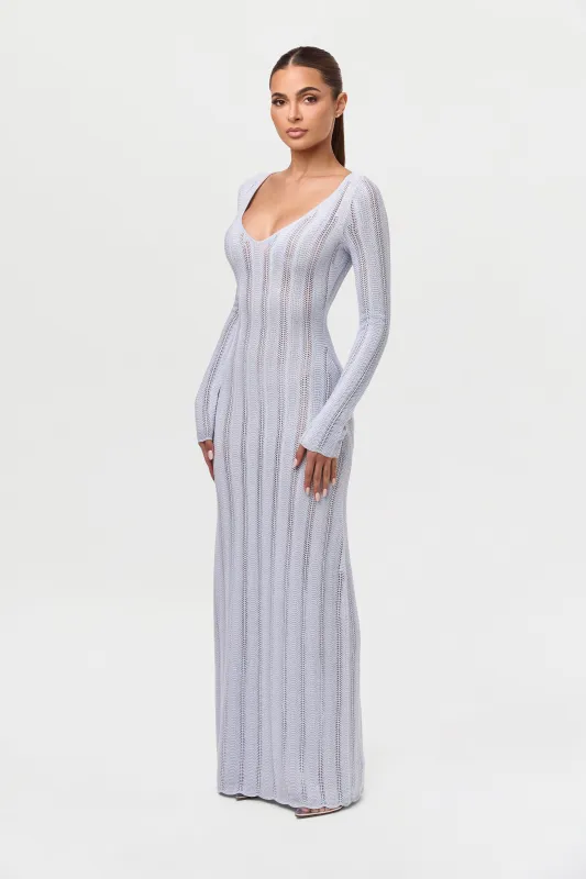 Knit V-Neck Maxi Dress sold by Naked Wardrobe