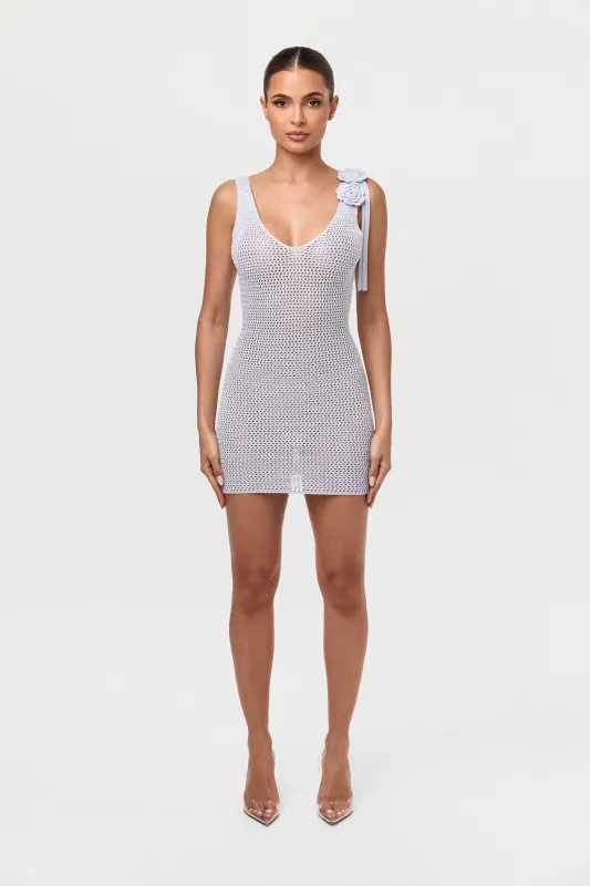 Crochet Floral Mini Dress made by Naked Wardrobe