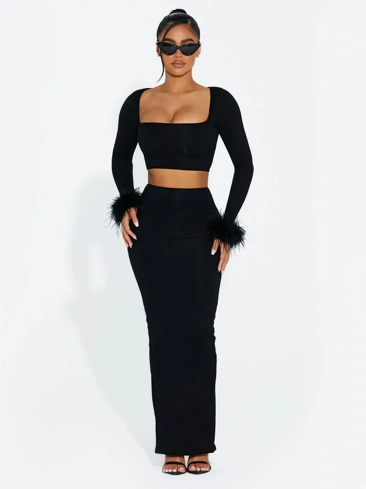 Fine Feather Crop Top sold by Naked Wardrobe product image thumbnail 4