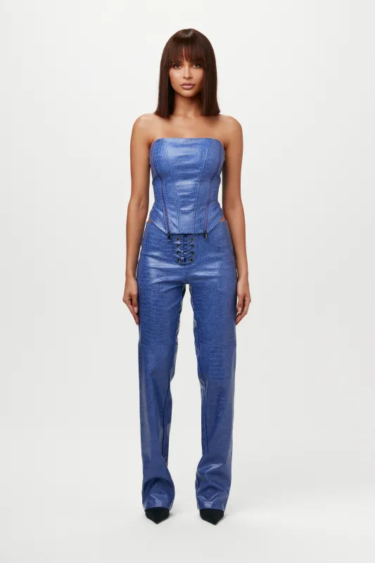 Croc Lace Up Pants sold by Naked Wardrobe