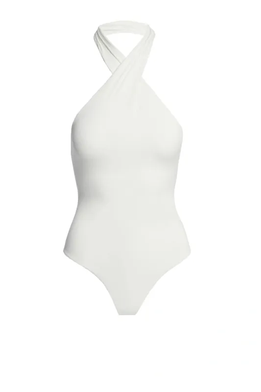 Twist Halter Bodysuit sold by Naked Wardrobe