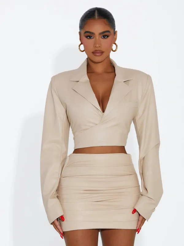 Leather Go Mini Skirt sold by Naked Wardrobe