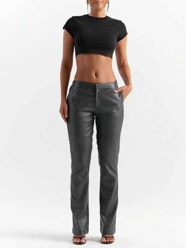 Vegan Leather Snake Pant sold by Naked Wardrobe