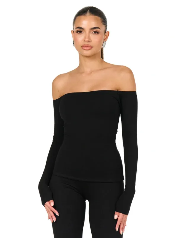 Butter Off-Shoulder Top sold by Naked Wardrobe