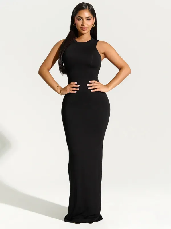 Smooth Sleeveless Maxi Dress sold by Naked Wardrobe