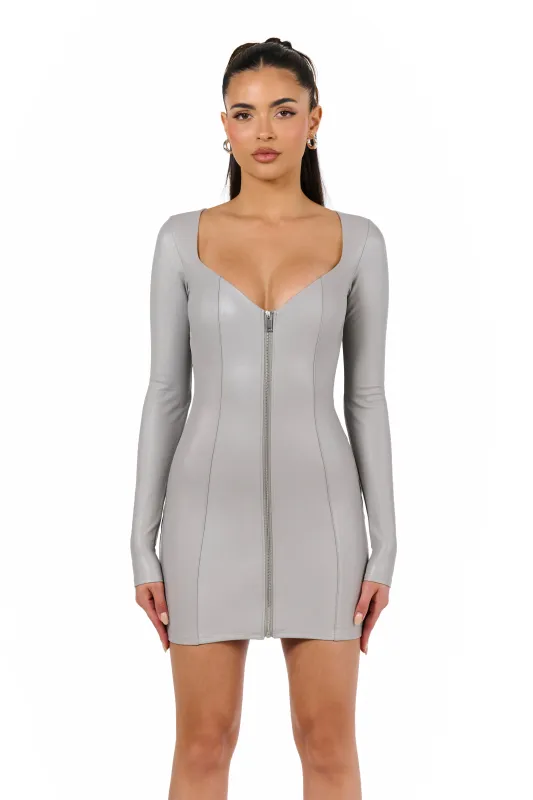 LEATHER ENERGY MINI DRESS sold by Naked Wardrobe