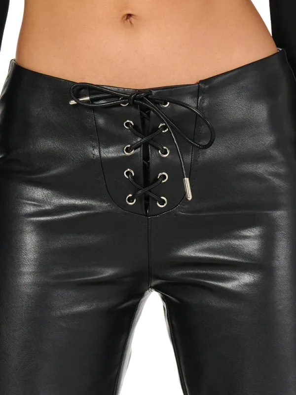 Vegan Leather Stitch Pant sold by Naked Wardrobe