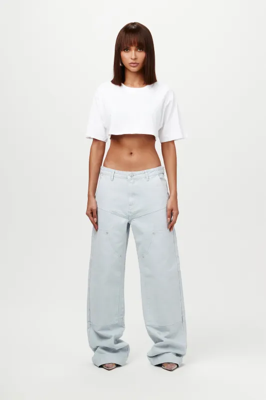 Patch Wide Leg Jeans sold by Naked Wardrobe