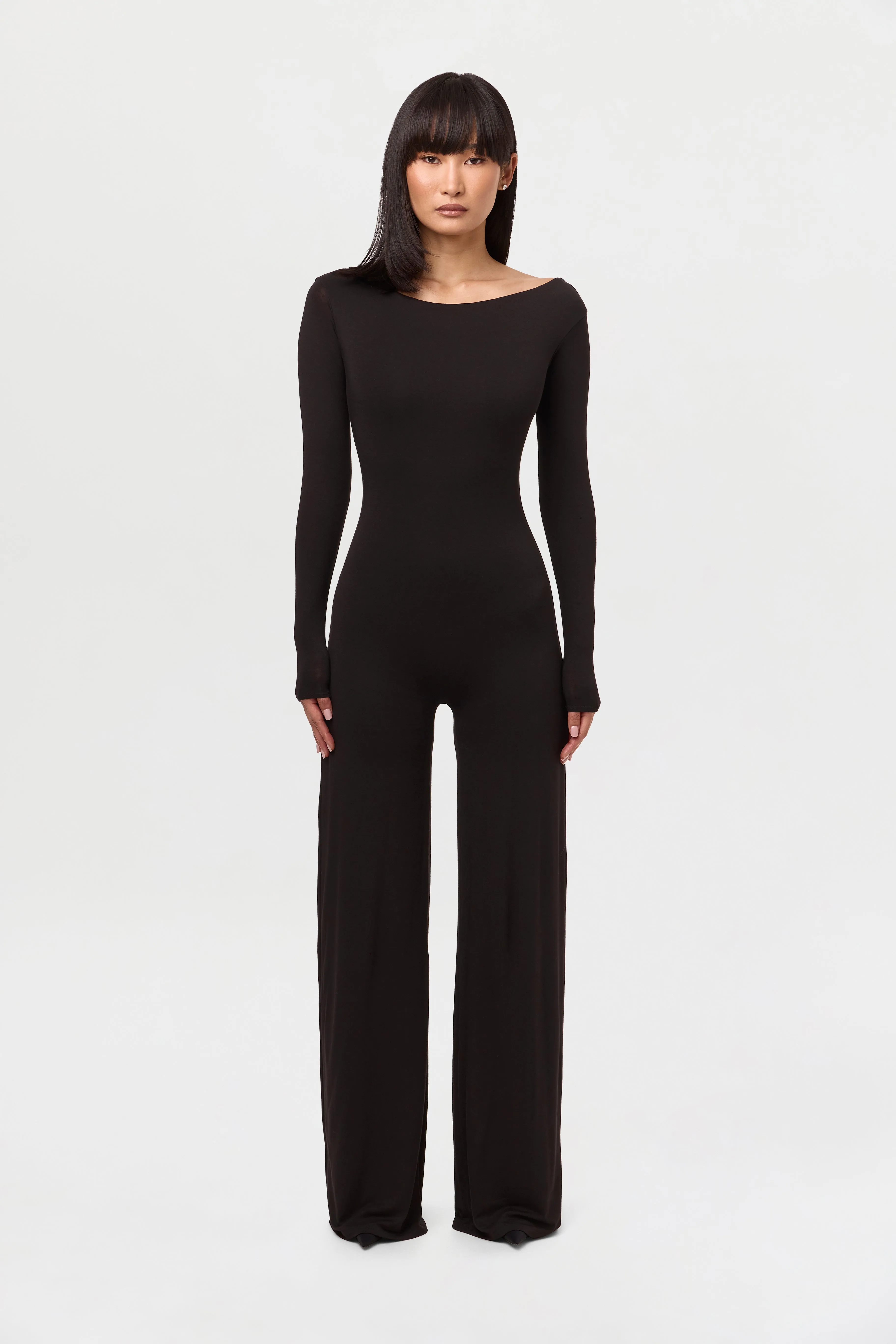 Smooth Boatneck Wide Leg Jumpsuit sold by Naked Wardrobe product image thumbnail 2