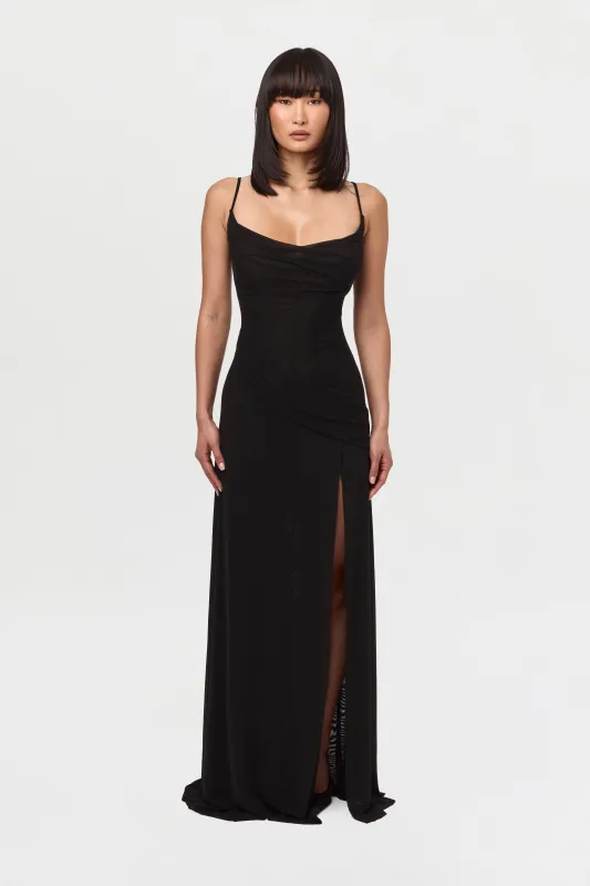 Mesh Draped Overlay Maxi Dress sold by Naked Wardrobe
