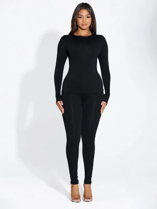 NW Round Neck Sculpt Top sold by Naked Wardrobe