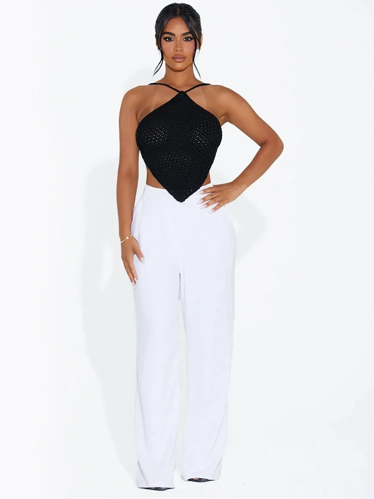 The Crochet Halter Top sold by Naked Wardrobe product image thumbnail 5