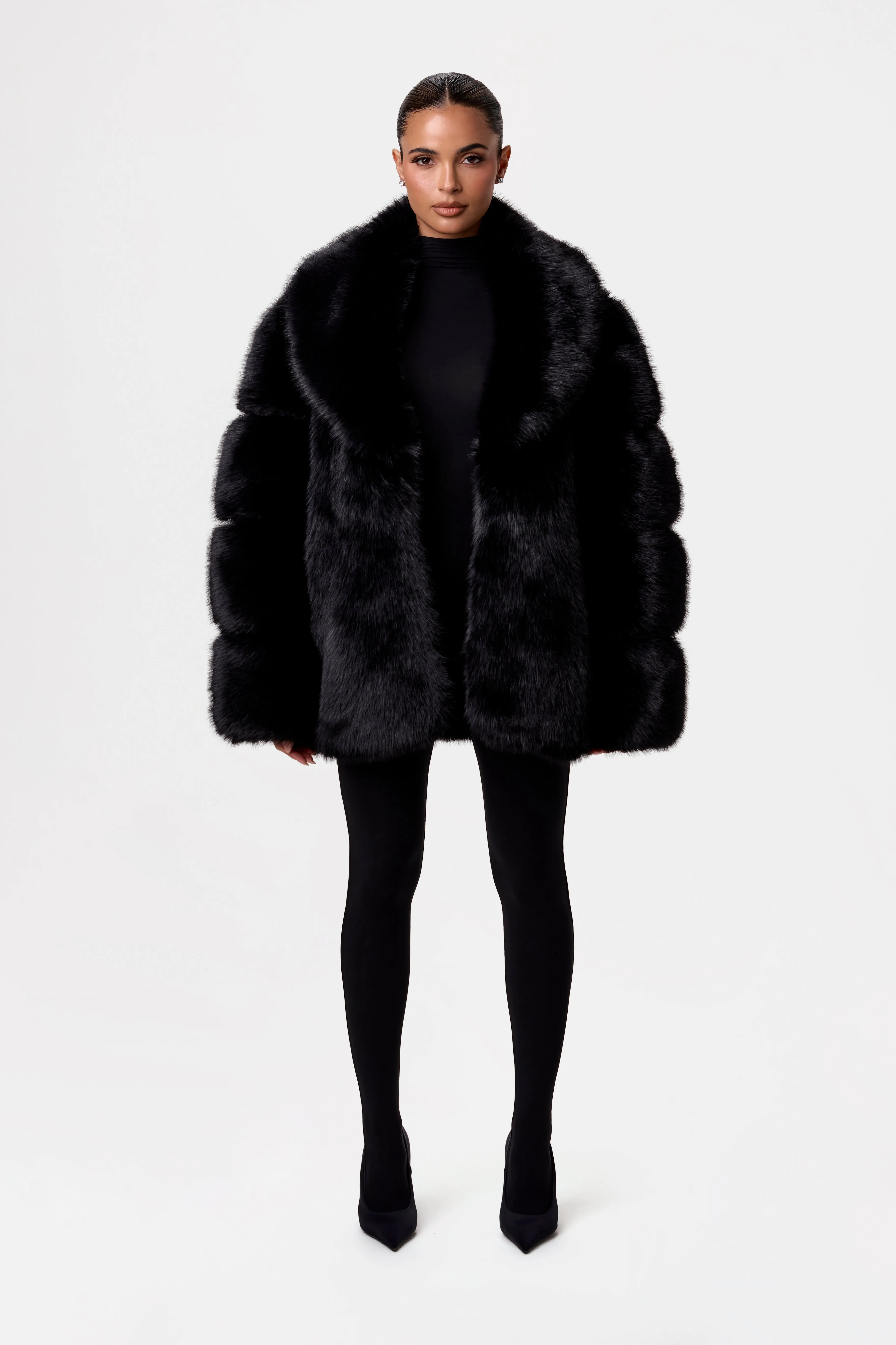 Faux Mink Oversized Fur Coat sold by Naked Wardrobe