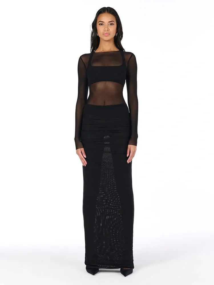 Mesh Maxi Skirt sold by Naked Wardrobe