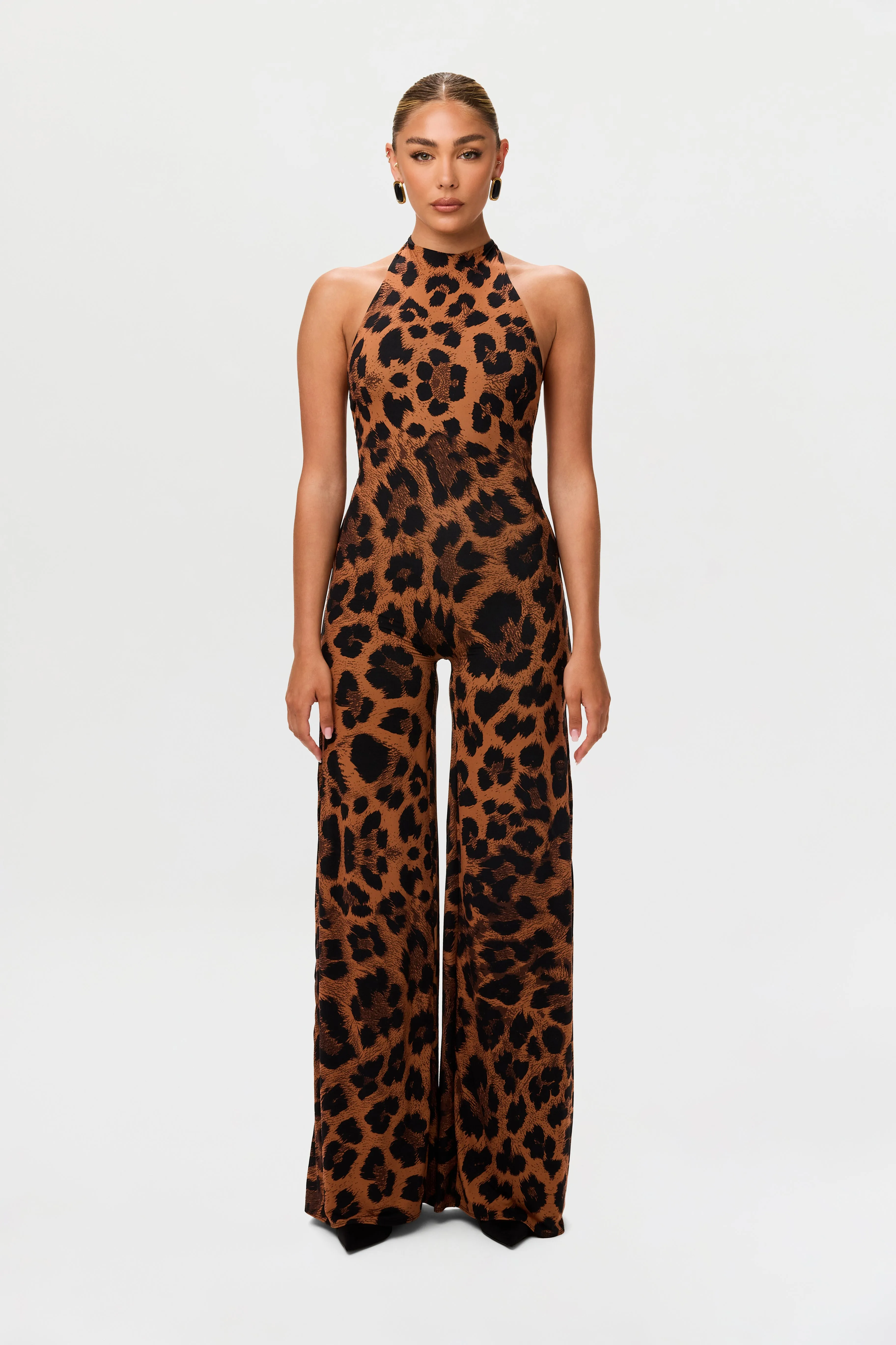 Naked Print Halter Wide Leg Jumpsuit sold by Naked Wardrobe product image thumbnail 2