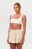 Linen Pleated Shorts sold by Naked Wardrobe