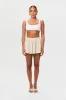 Linen Pleated Shorts sold by Naked Wardrobe