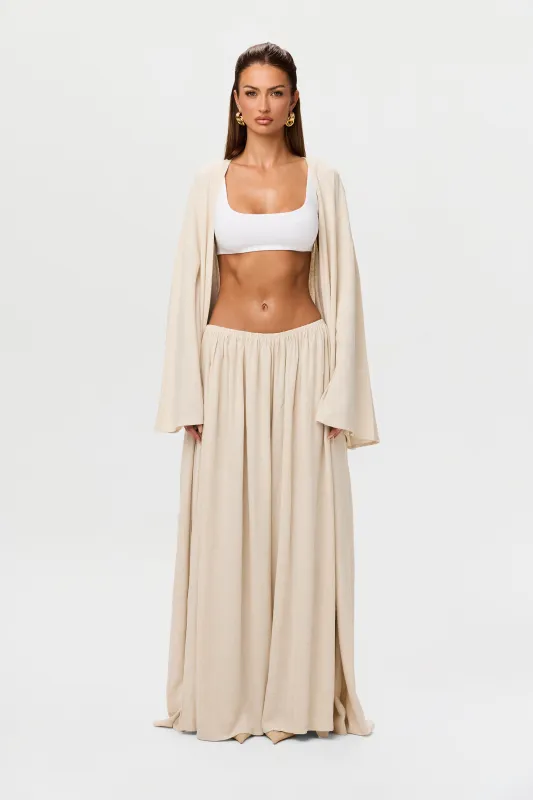 Linen Pleated Wide Leg Pants sold by Naked Wardrobe