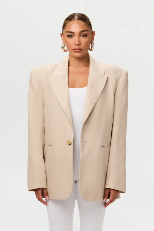 Linen Suited Blazer sold by Naked Wardrobe