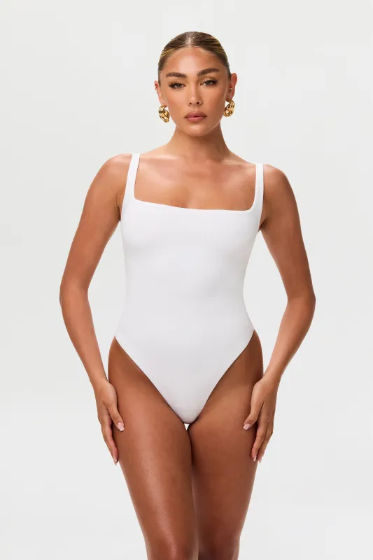 Smooth Square Tank Bodysuit sold by Naked Wardrobe